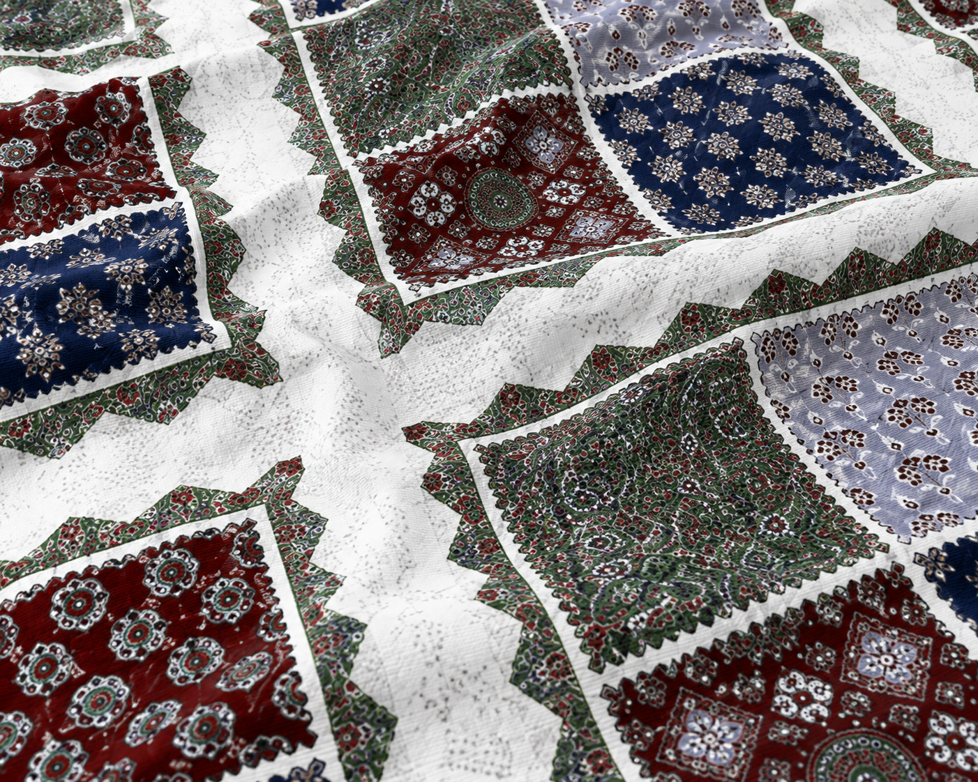 Sriora Enterprises Pure Cotton Printed Double Bedsheet 93×108 Inches with 2 Pillow Covers with Zip | TC 290 | White Multicolor thumbnail 4