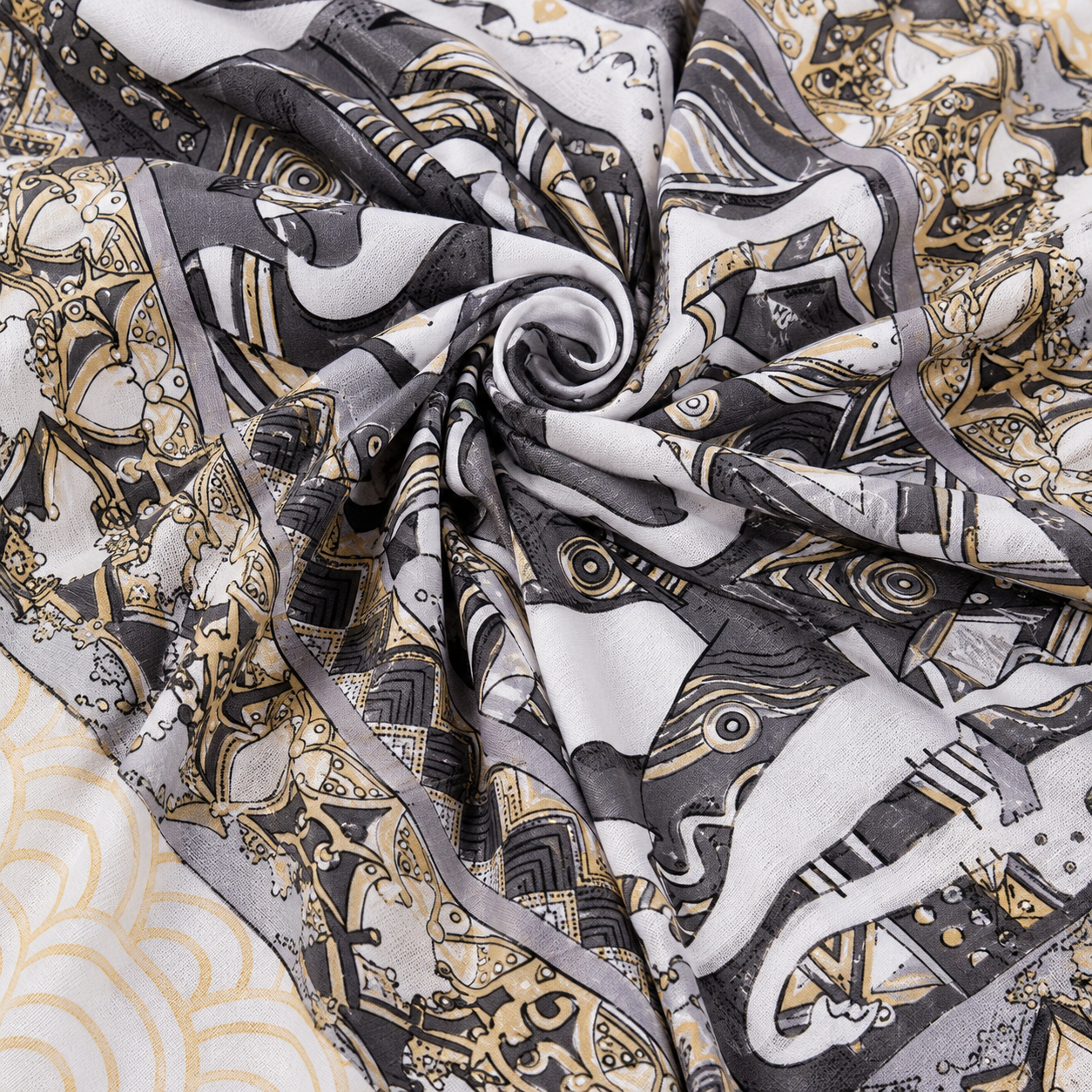 Sriora Enterprises 100% Pure Cotton King Size Bedsheet 93x108 Inch | 290 TC Black & Beige Elephant Printed Bedsheet with 2 Zip Pillow Covers thumbnail 3